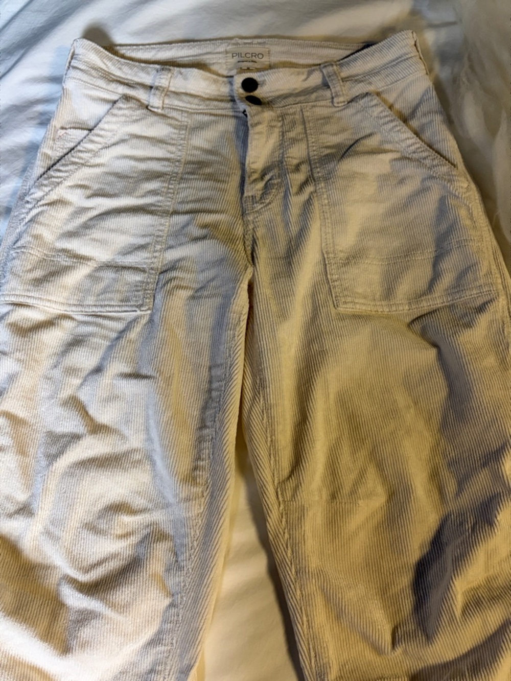 Pilcro Cream Corduroy pants